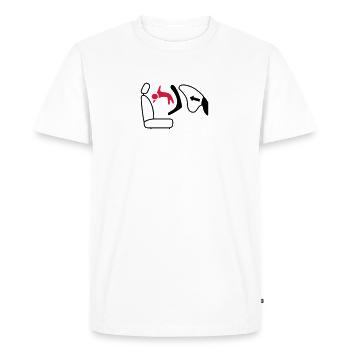 Airbag siège enfant - T-shirt Premium bio Homme - blanc - Devant - Nico (187cm)