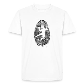 Handball fingerprint - identity - sports - team - Men's Premium Organic T-Shirt - white - Front - Nico (187cm)