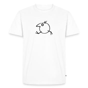 Running bird - T-shirt Premium bio Homme - blanc - Devant - Nico (187cm)