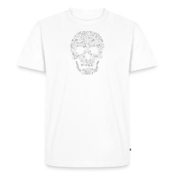 Fleur de crâne blanc - T-shirt Premium bio Homme - blanc - Devant - Nico (187cm)