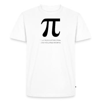 Pi - T-shirt Premium bio Homme - blanc - Devant - Nico (187cm)