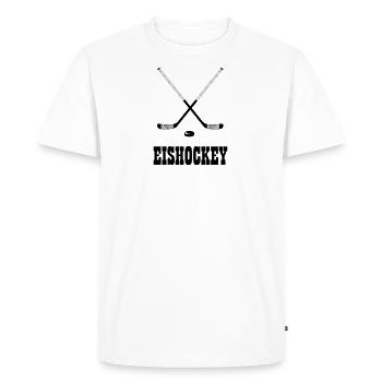 Hockey sur glace - fans de hockey sur glace - bâtons de hockey sur glace - T-shirt Premium bio Homme - blanc - Devant - Nico (187cm)