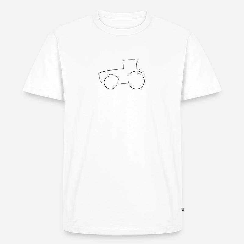 Traktor Maschine Auto - Männer Premium Bio T-Shirt - Weiß
