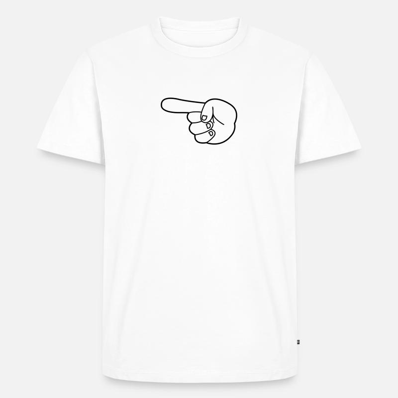 zeigefinger 01 - Männer Premium Bio T-Shirt - Weiß