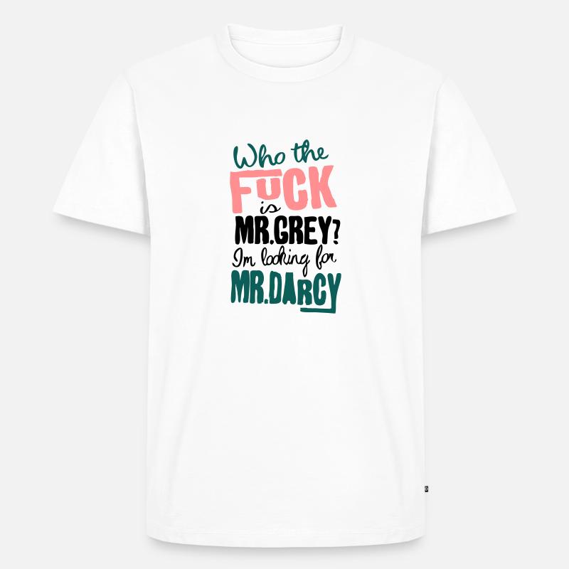 whothefk - Männer Premium Bio T-Shirt - Weiß