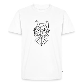 Wolf Wolf - Men's Premium Organic T-Shirt - white - Front - Nico (187cm)