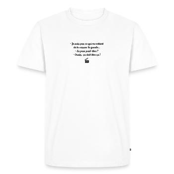 Les Bronzés font du ski / Humour / Réplique Culte - T-shirt Premium bio Homme - blanc - Devant - Nico (187cm)