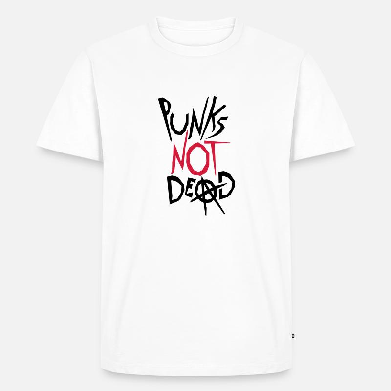 punks not dead Zitat - Männer Premium Bio T-Shirt - Weiß