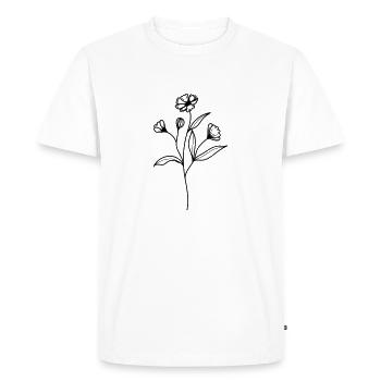 flower - Men's Premium Organic T-Shirt - white - Front - Nico (187cm)