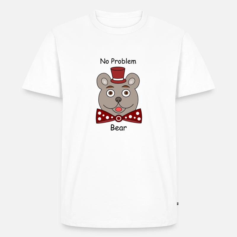 No Problem Bear - Men's Premium Organic T-Shirt - white