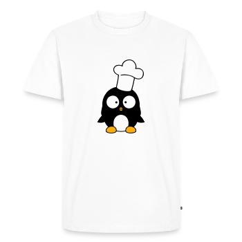 Penguin Kitchen Chef Hat Cuisine - T-shirt Premium bio Homme - blanc - Devant - Nico (187cm)