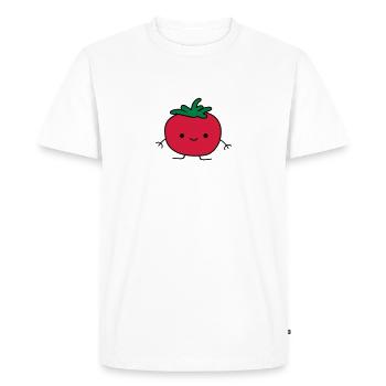 Griffonnage tomate - T-shirt Premium bio Homme - blanc - Devant - Nico (187cm)