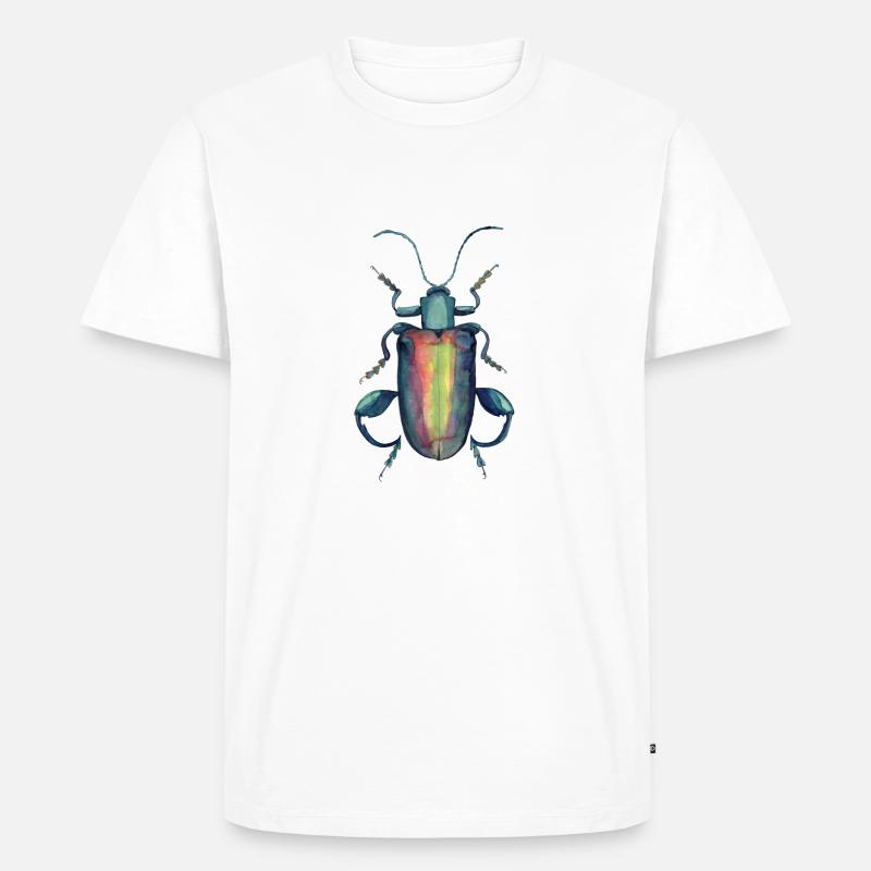 kaefer mit kräftigen Oberschenkeln - Männer Premium Bio T-Shirt - Weiß