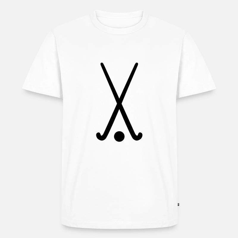hockey - Männer Premium Bio T-Shirt - Weiß