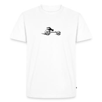 Fauteuil roulant - T-shirt Premium bio Homme - blanc - Devant - Nico (187cm)