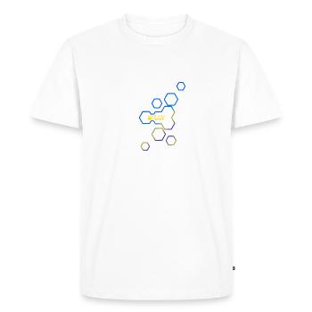 Techie Billy - Men's Premium Organic T-Shirt - white - Front - Nico (187cm)