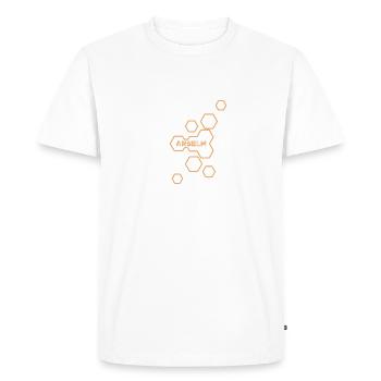 Anselme comme nom - T-shirt Premium bio Homme - blanc - Devant - Nico (187cm)