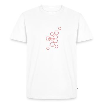 Nom Dieter - T-shirt Premium bio Homme - blanc - Devant - Nico (187cm)