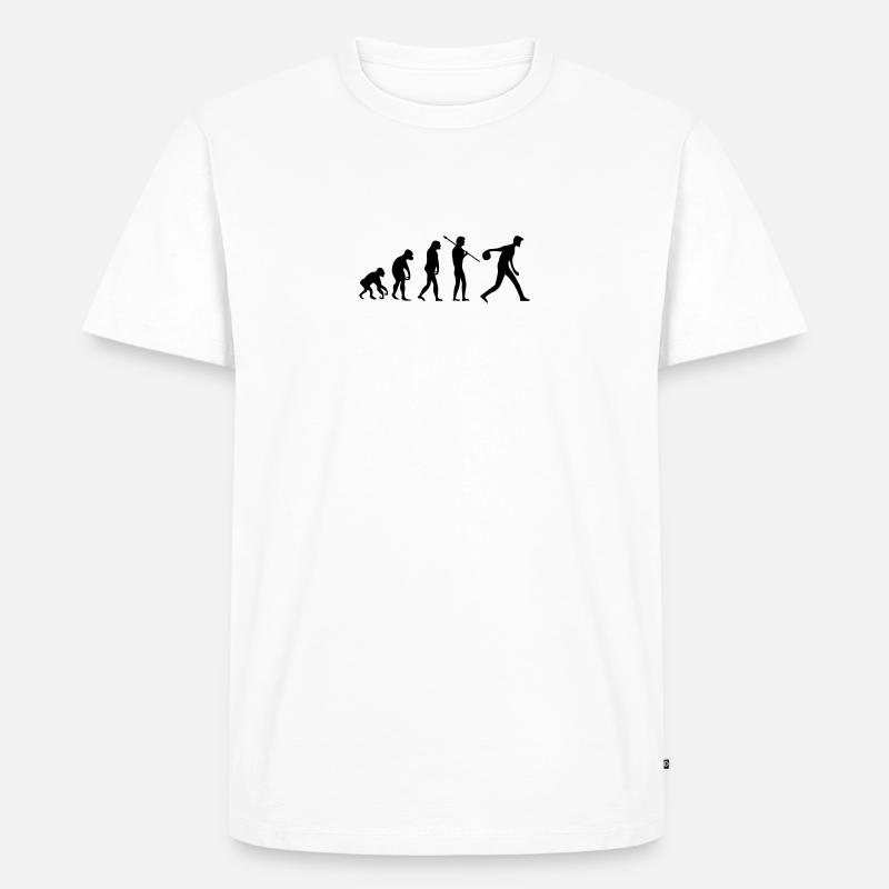 bowling evolution - Männer Premium Bio T-Shirt - Weiß