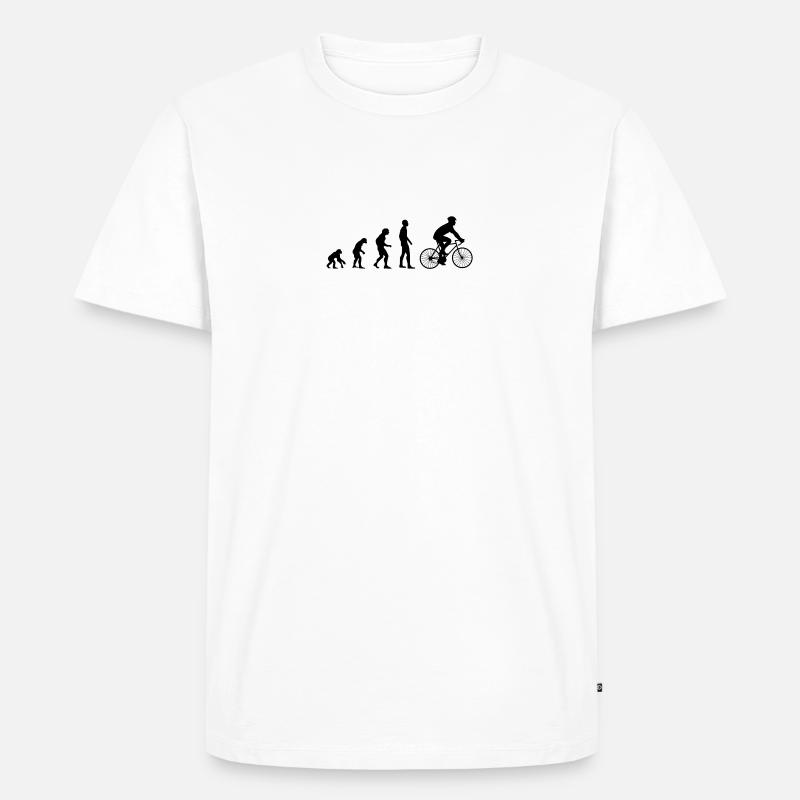 Evolution cyclist - Men's Premium Organic T-Shirt - white