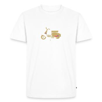 Retro Scooter - Men's Premium Organic T-Shirt - white - Front - Nico (187cm)