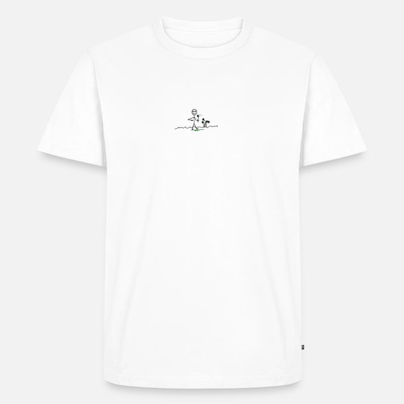 Pusteblume - Männer Premium Bio T-Shirt - Weiß