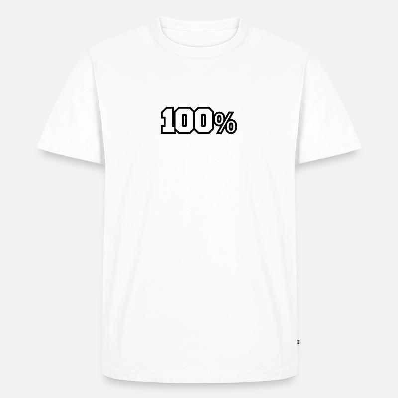 100 - Männer Premium Bio T-Shirt - Weiß