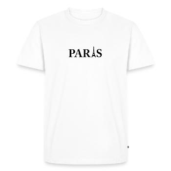 Paris - T-shirt Premium bio Homme - blanc - Devant - Nico (187cm)