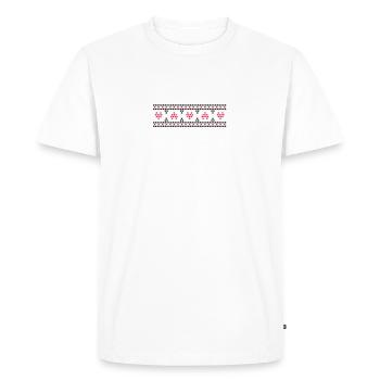 Christmas Hearts - T-shirt Premium bio Homme - blanc - Devant - Nico (187cm)