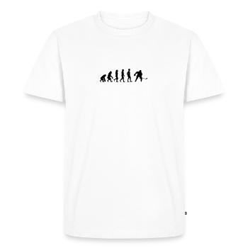 Evolution ice hockey | Evolution ice hockey - Men's Premium Organic T-Shirt - white - Front - Nico (187cm)