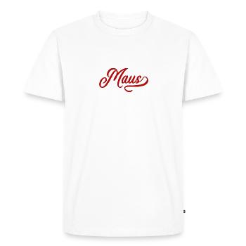 Maus Vintage - T-shirt Premium bio Homme - blanc - Devant - Nico (187cm)