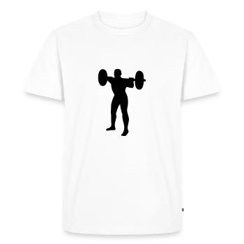 Weightlifter, weightlifting - Men's Premium Organic T-Shirt - white - Front - Nico (187cm)