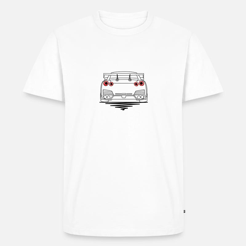 GTR R35 (Auto) - Männer Premium Bio T-Shirt - Weiß