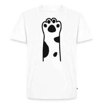 Cat pet paw cat animal kitten cats - Men's Premium Organic T-Shirt - white - Front - Nico (187cm)