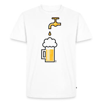 Robinet de chope à bière (Chope à bière Chope à bière / 2C) - T-shirt Premium bio Homme - blanc - Devant - Nico (187cm)