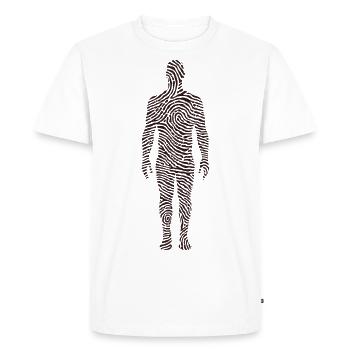 Shadow man - Men's Premium Organic T-Shirt - white - Front - Nico (187cm)