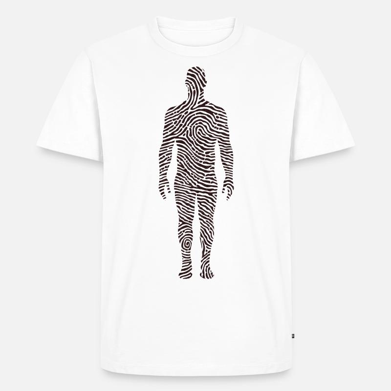 Shadow man - Männer Premium Bio T-Shirt - Weiß