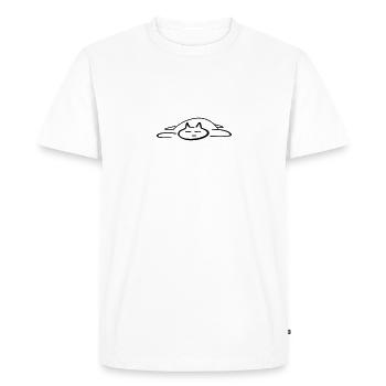 lazy cat - Men's Premium Organic T-Shirt - white - Front - Nico (187cm)