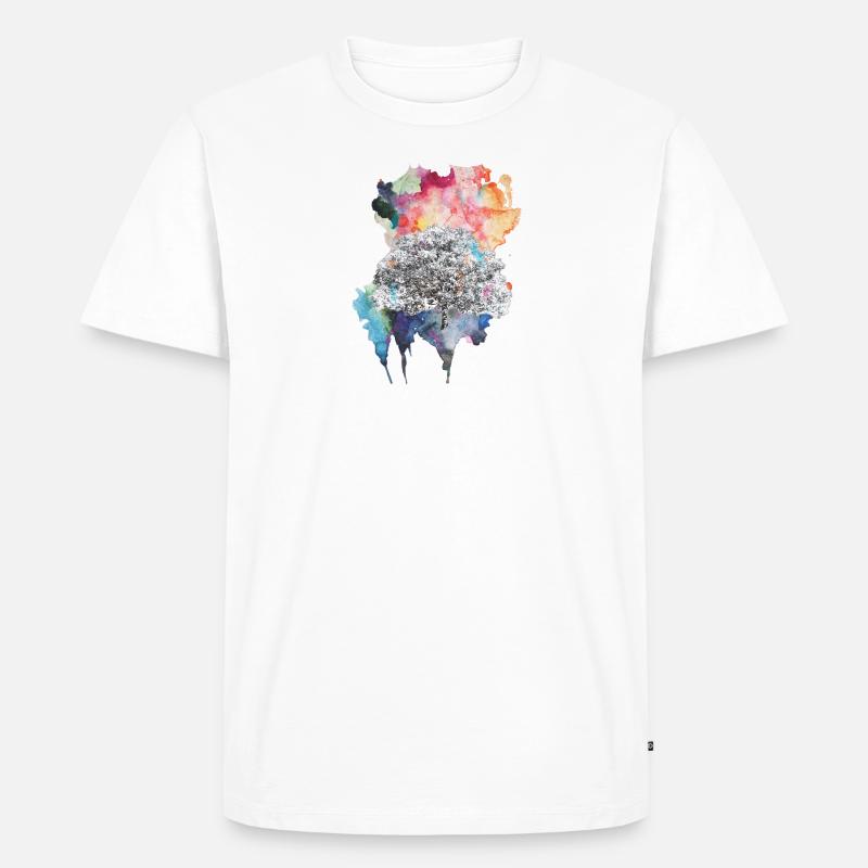 Farbexplosion - Männer Premium Bio T-Shirt - Weiß