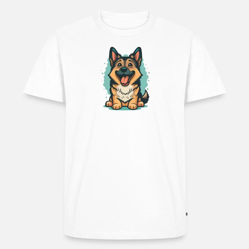 Chibi German Shepherd - Männer Premium Bio T-Shirt - undefined