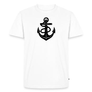 Bateau d’ancre Navire Nautique - T-shirt Premium bio Homme - blanc - Devant - Nico (187cm)