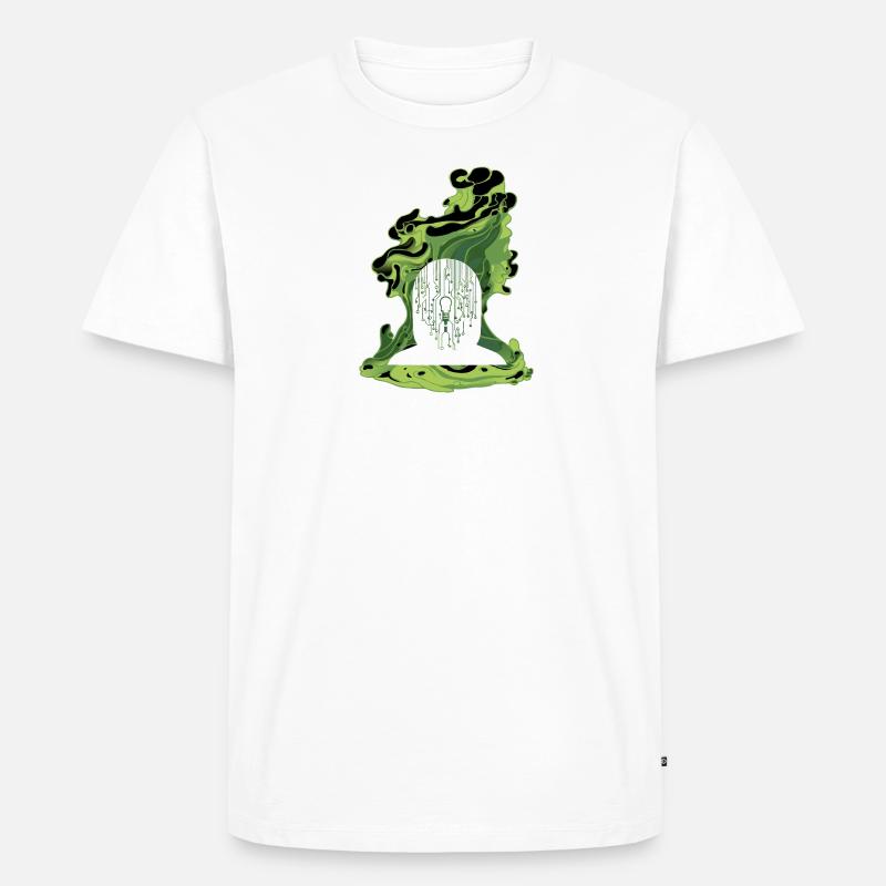 Cybersecurity Firewall - Männer Premium Bio T-Shirt - Weiß