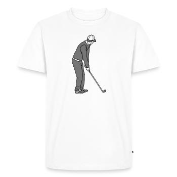 Golfeur Clipart Design - T-shirt Premium bio Homme - blanc - Devant - Nico (187cm)