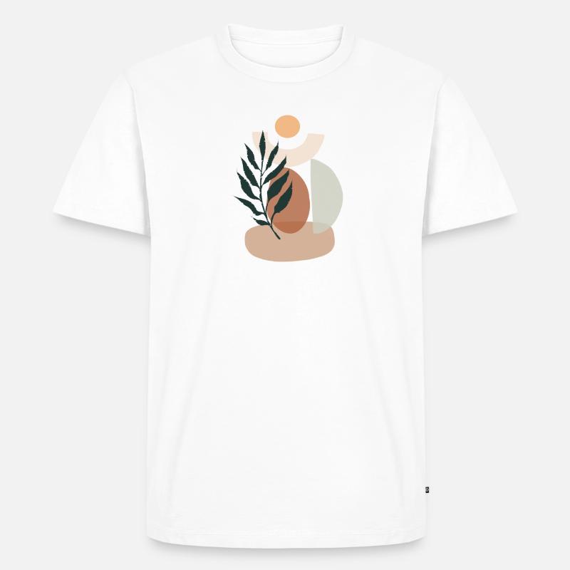 Minimalistic Boho Style - Männer Premium Bio T-Shirt - Weiß