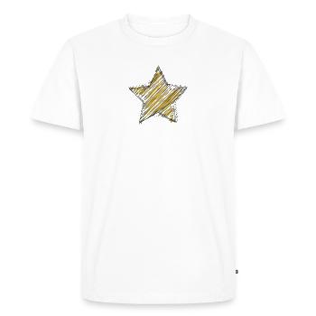 ETOILE. STAR. ETOILES. FÊTE. ANNIVERSAIRE. NOËL. - T-shirt Premium bio Homme - blanc - Devant - Nico (187cm)