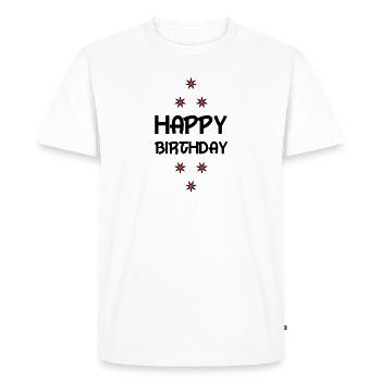 HAPPY BIRTHDAY - T-shirt Premium bio Homme - blanc - Devant - Nico (187cm)
