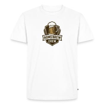 Emblème de l’équipe de la brasserie à domicile - T-shirt Premium bio Homme - blanc - Devant - Nico (187cm)