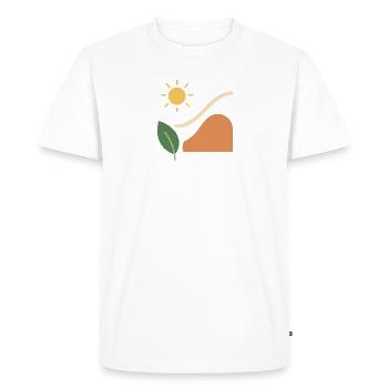 Stylized abstract nature - Men's Premium Organic T-Shirt - white - Front - Nico (187cm)