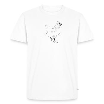 Poulet - T-shirt Premium bio Homme - blanc - Devant - Nico (187cm)