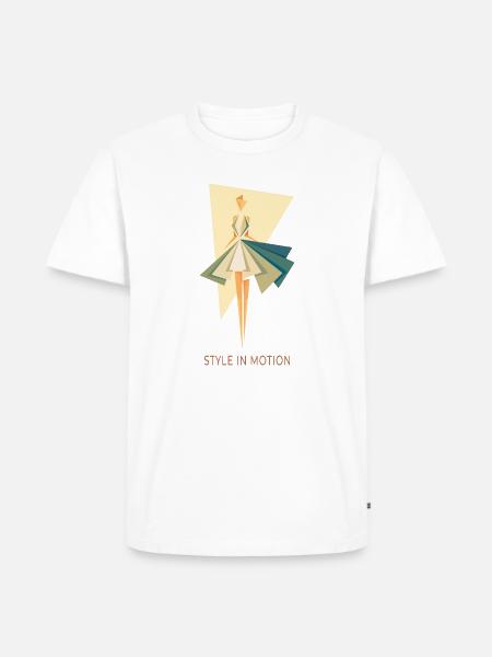 Style In Motion – Abstrakte Mode Illustration - Männer Premium Bio T-Shirt - Weiß